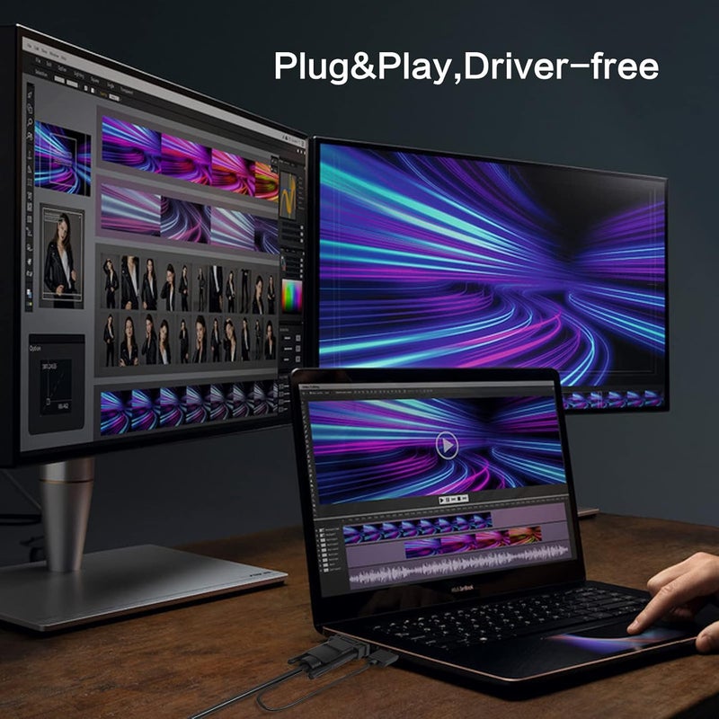 Vcom Male VGA to DVI Cable with Power, 6FT VGA to DVI-I Cable with USB,Gold Plated with Chip, Active Adapter Converter Cable for PC Laptop DVD Monitor HDTV Projector - Image 3